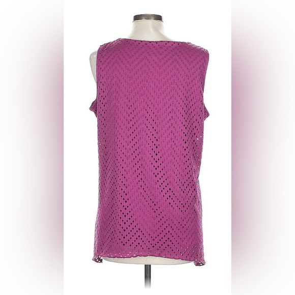 Christopher & Banks Magenta Sleeveless Top - Picture 2 of 6